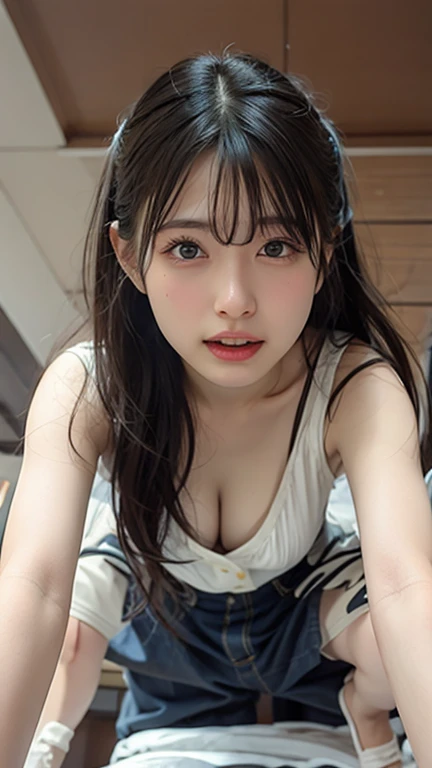 ((Best quality, 8k, Masterpiece :1.3)), Sharp focus :1.2, A pretty girl 24 years old with perfect figure :1.4, Slender abs :1.3, Raw photography、超A high resolution, full body, Ultra High Definition, (Photorealistic:1.4), Detailed Photo, Smiling, Sexy, Facing Camera, Close-up , (Photorealistic), (1girl), Beautiful Face, (Realistic Face),Beautiful Hairstyle, Realistic eyes, beautiful detail eyes, (realistic skin), beautiful skin, (sweater), absurd, attractive, ultra high resolution, ultra realistic, high definition, golden ratio,Good hands、10、high-reaster-piece、highest quality、head:1.3、((Hasselblad photo))、Fine Skin、crisp focus、(Light like a movie)、gentle lighting、Dynamic Ungle、[:(detailed face:1.2):0.2]、
Negative Pro,  Highly detailed face and skin texture, Detailed eyes, Double eyelid,huge firm breast,super fine eyes,super fine hand, face zoom, perfect makeup