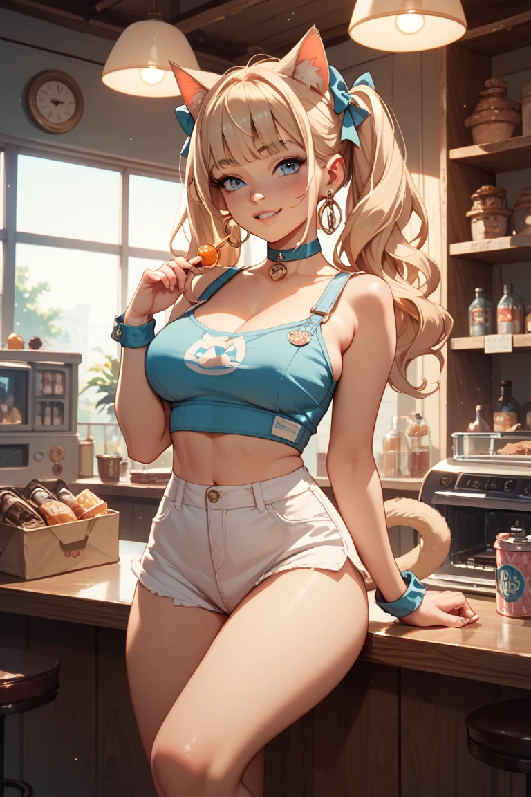 ((Ultimate cutie)), perfect hands, perfect finger, (((good anatomy))), detailed beautiful face, shiny hair, (((gyaru))), (potbelly), (curvy), medium breasts, ((Thick thighs)), (((solo))), ((seductive smile)), (((blush)))