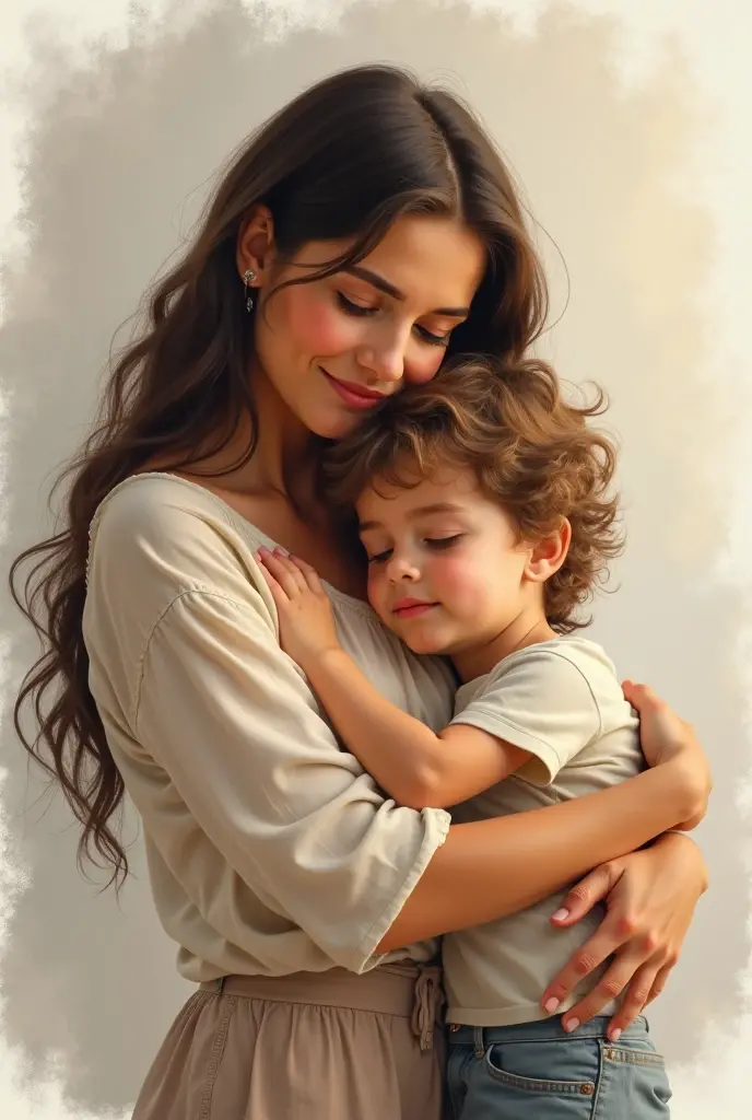 An artist with his child image behind