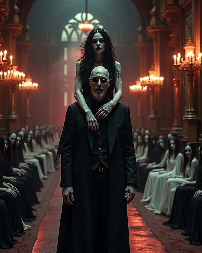 (best quality, highres, ultra-detailed, realistic:1.37), ((a woman in a white dress holding a vampire bald man in a black background similar to Kinsky's nosferatu)), ((isabelle adjani and klaus kinsky)), horror 1920, nosferatu, style of nosferatu, nosferatu princess, horror film, vampire, screenshot from the nosferatu film, horror movie film still, vampire, horror”, horror ”, ((herzog's nosferatu)), ((holded by a vampire man)), very beautiful woman, 23 years old, tall and slender, height 170 cm, body measurements 90-60-90, ethereal beauty, intense gaze, whimsical atmosphere, (epic photorealistic), , a picture inspired by (nosferatu by herzog), gothic art, gothic!!, goth style, goth vibe, gothic style, gothic, gothic horror vibes, goth chic, gothic fashion, goth aesthetic, gothic aesthetic, dark and gothic