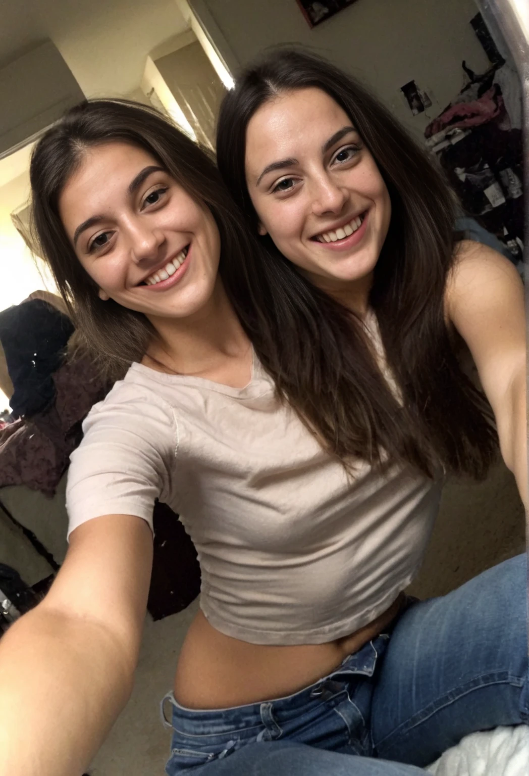 2 adolescentes 12 ans, dans le lit, en train de fumer du cannabis, mouiller leur culotte de désir , sexe , small hairy pussy