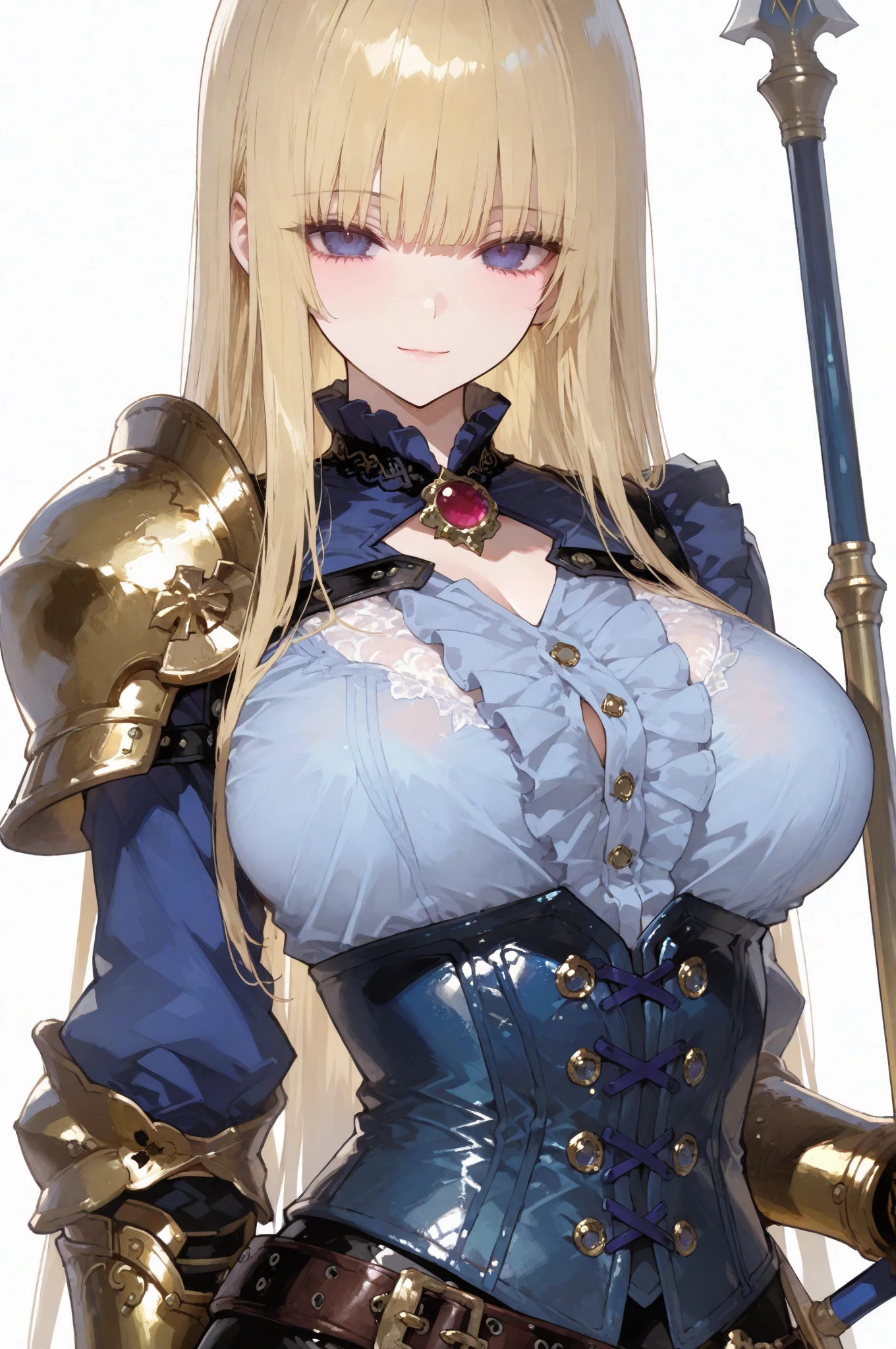(masterpiece, best quality:1.2), dynamic pose,standing,1girl,(mature female, tall female:1.2), <lora:adventurers_v1:1>
milf, huge breasts, armored dress,