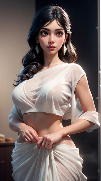 (nsfw:1.2), (1girl:2.0), (solo:1.5), (Javanese girl:1.9), (upon body from head to thigh:2.0), (arms on hips:1.7), (light smile:1.3), (white shirt:1.5), (grey miniskirt:1.5), (no bra:2.0), (braless:2.0), (slender abs:1.5), (detailed realistic skin:1.3), (extremely detailed realistic caramel hair:1.3), (beautiful realistic hairstyle:1.3), (realistic hair:1.3), (beautiful realistic face:1.3), (beautiful realistic Javanese girl face:1.9), (extremely detailed realistic face:1.3), (realistic eyes:1.5), (extremely detailed realistic eyes:1.5), (perfect eyes:1.5), (extremely detailed realistic pupils:1.5), (extremely detailed realistic eyelashes:1.3), (detailed realistic lips:1.3), (beautiful realistic lips:1.3), (realistic medium breasts:1.3), (breast cleavage exposed:1.5), (masterpiece:1.2), (best quality:1.2), (realistic:1.2), photography, Nikon, 85mm, 8k, (sharp focus:1.2), (high resolution:1.2), (ultra-detailed:1.2),