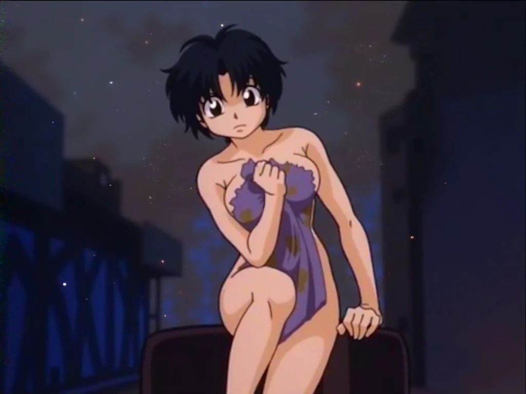 fountain_cheered up, score_9,score_8_above, score_7_above,  gineDb, cheered up screencap, 
Masterpiece, Best Quality, high quality,1 girl, Alone, looking at the viewer, blush, urban landscape, black eyes, looking back, from behind, Eyes, hand on hip, frown, pink bracelet, hand on the shoulder, medium hair, eyelashes, Eyebrows, Butt crack, bare shoulders, spiky hair, nails, sexy, naked, NSFW, medium breasts medium rear
 