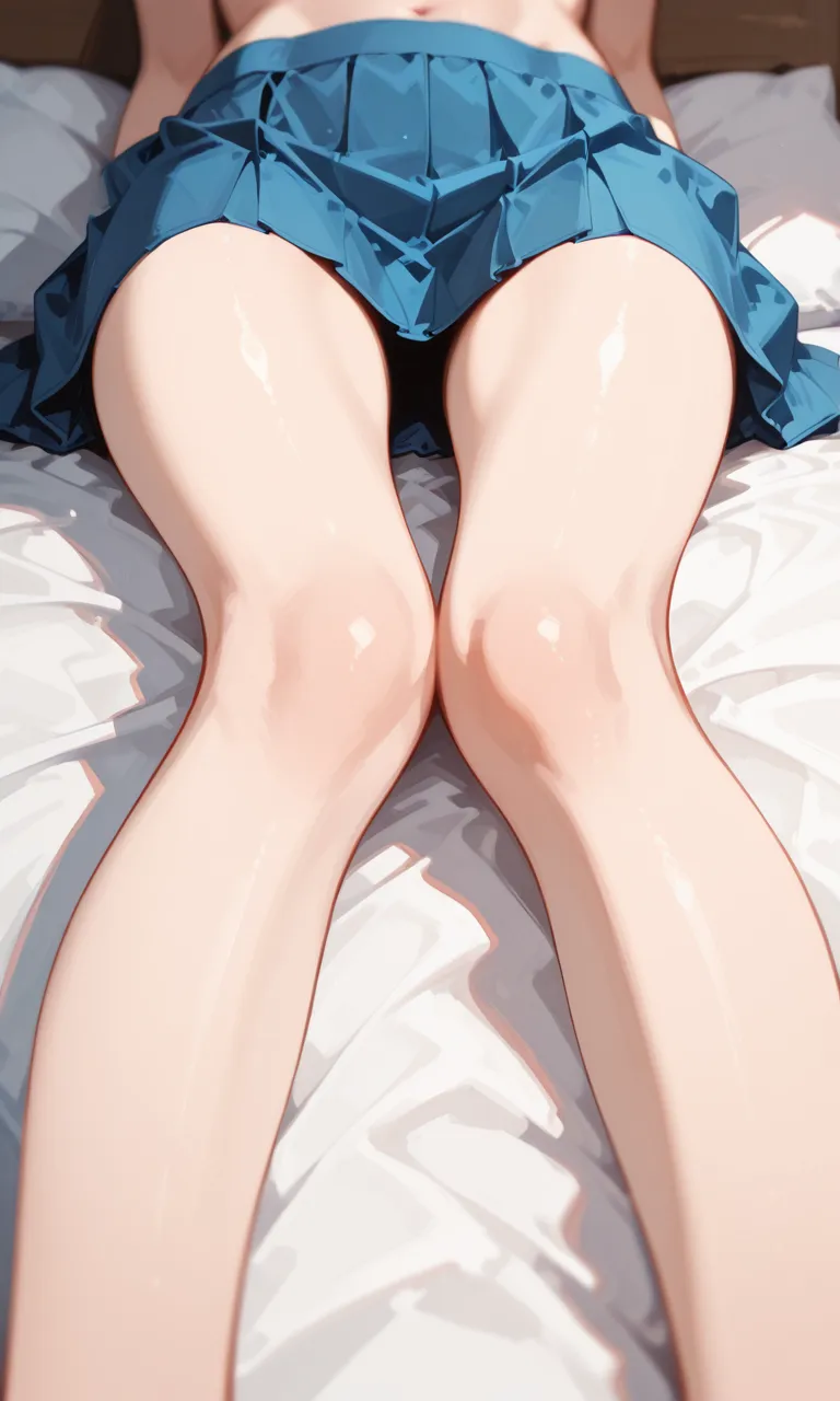 manhwa, masterpiece, high resolution, Best quality at best, masterpiece, quality, Best quality, Exquisite facial features, looking at viewer, High quality, masterpiece, 1milf, middle-aged woman, middle-aged woman with a very beautiful face, detailed face, embarrassed facial expression, blush brown hair, single braid, looking at viewer, lying on bed, full body potrait, blue dress, see through, large breasts, sexy curvy female body, detailed female body, detailed hand, detailed feet, blue hair tie, ultra high res.photo realistic: 1.4, UDH