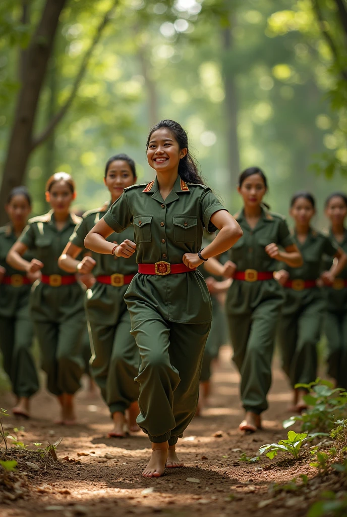 (A plain white short sleeved, very  half zip, soiled gym uniform:1.7)、(A large, dirt-stained, white, square collar: 1.6)、(Red clay ground:1.5)、My hair is wet and messy、(Beautiful Japanese woman covered in dirt:2.2)、Highest quality, masterpiece, Ultra-high resolution, Photorealistic, Raw Photos,Detailed face,(Muscular woman:1.4), (Fastener open: 1.8), (Upper body zoom up:1.0),(Everyone wears the same clothes:1.0), (buruma: 1.8), All members are super beauties, (Three beautiful Japanese women standing there: 1.7), (Hair tied up: 1.4), (Gentle expression:2.0), Bright photo, (My whole body was soaked with sweat and covered in mud.: 1.5), (Whole body covered with soil: 1.5)
