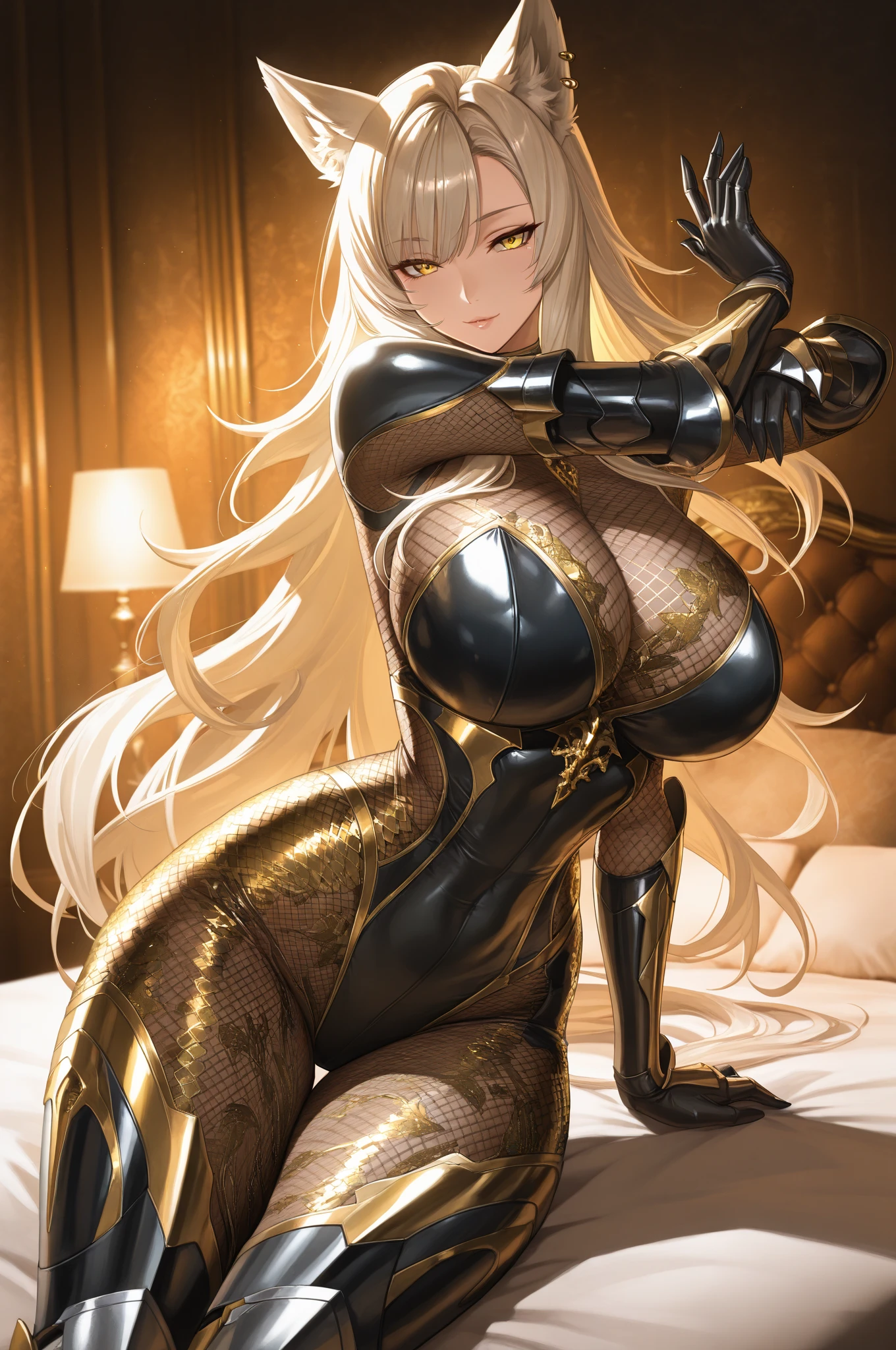 Queen, ahegao , gold tiara ,gold necklace , earrings huge ass, ,blonde long wavy hair,sexy,leotard, gigantic breasts , black gloves, black stockings,boots, girl penis, missionary position, spread legs, legs up bed a Victorian, bed sheet red,