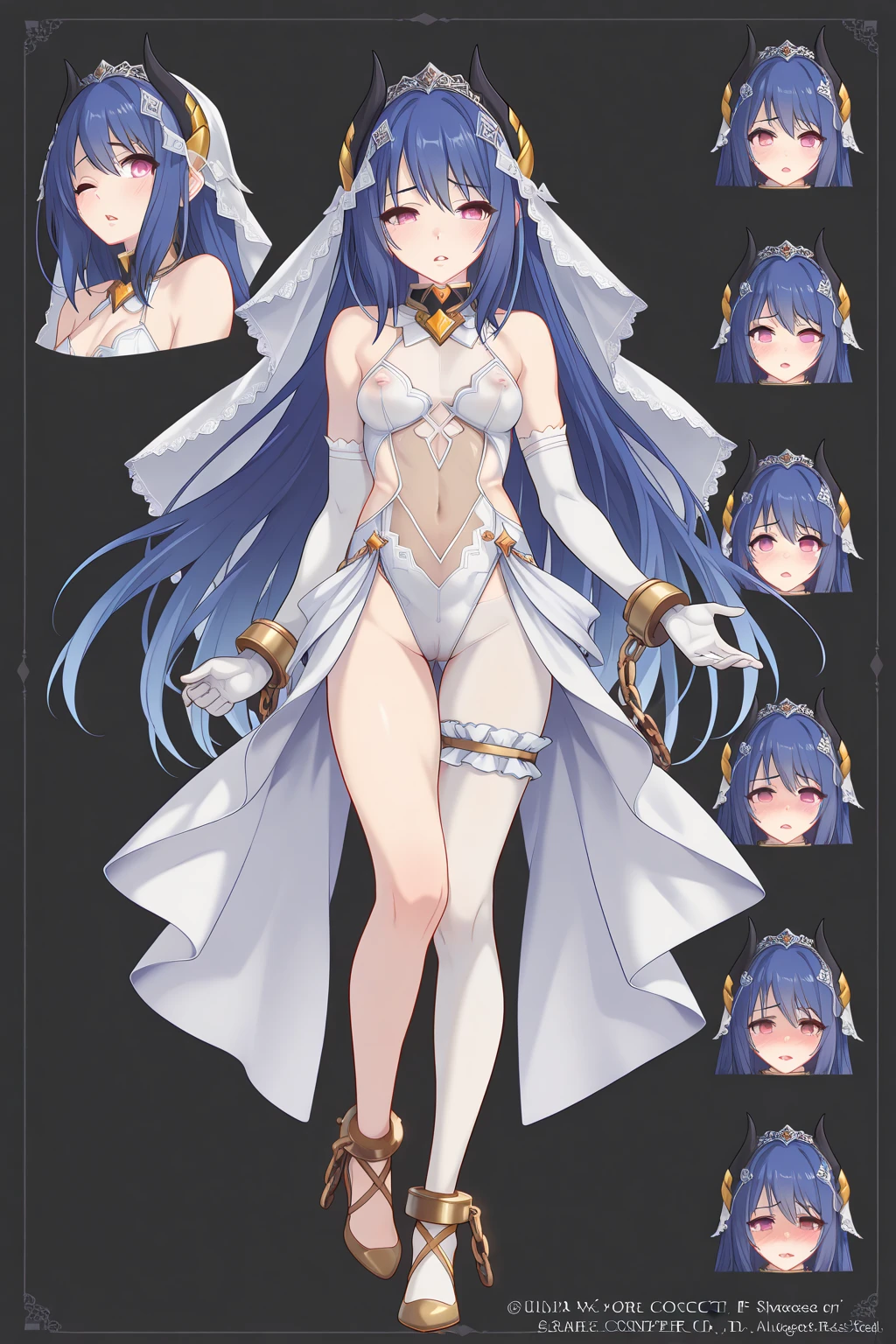 Anime adoptable sheet reference robot azur lane woman cute simple large chest character