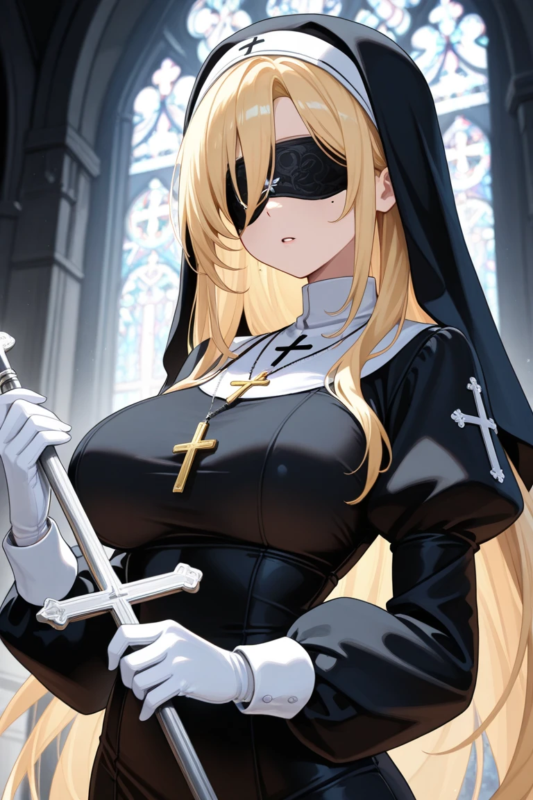 best quality, Saber big breasts nun Bodysuit mask