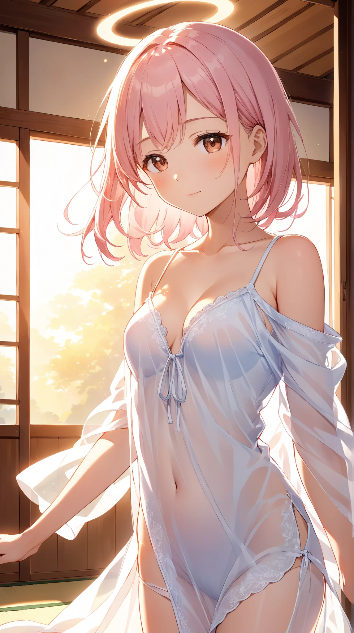 (from side), sideboob, (wet), (expressionless), looking_at_viewer, fashion trendy beautiful beautiful beautiful girl, gentle and attractive Chinese beautiful girl, delicate and sexy collarbone, Attractive oval face, double eyelids, smart peach blossom eyes, pink lips, small nose, bare shoulders, focus on the face, chest close-up, ultra high definition, super detail, fresh and impressive, robe