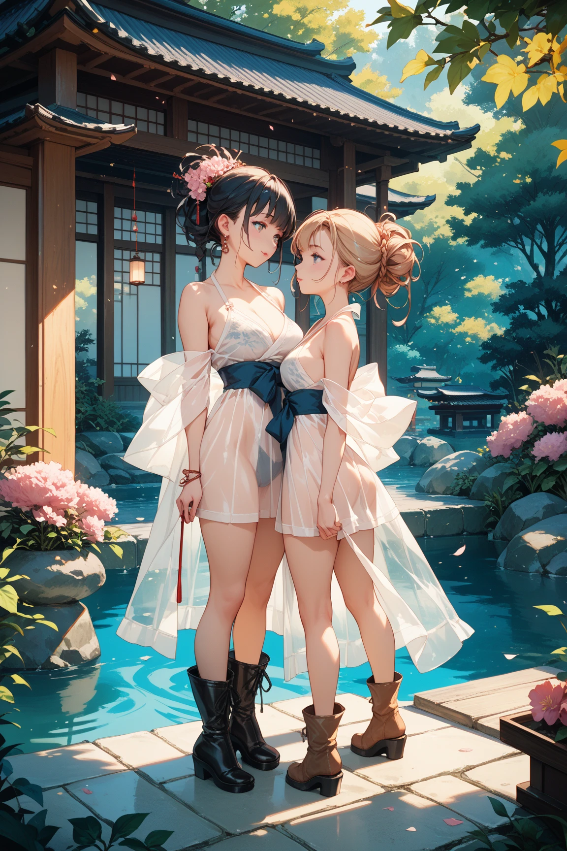 6 Female,Stand in a row,Beauty contests,sexyposture,Married Woman,A MILF,熟妇,mature,extremely large bosom,plumw(Background with:Mare,Cherry blossom forest,lotus flower)Lie underwater, She has short blonde hair,cabelos preto e longos,bobo head,seen from the front,mostly cloudy sky,(((tmasterpiece),(Very detailed CG unity 8K wallpaper),best qualtiy,cinmatic lighting,detailed back ground,beatiful detailed eyes,Bright pupils,Blue eyes,Snow-whiteskin,Redlip(Very fine and beautiful),(Beautiful and detailed eye description),ultra - detailed,tmasterpiece,))facing at camera,A high resolution,ultra - detailed),revealing breasts,Bare genitalia, Bulge,legs are open,Raised sexy,Camel toes,Desire for dissatisfaction,frontage,The upper part of the body(Wearing :a sailor suit,Sailor's cap)