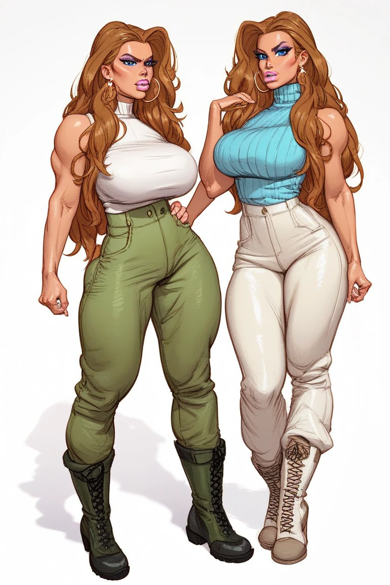 Final fight, ((Poison)) from street fighter,(big breast:1.5),dynamic poses, pink hair, wide chest,big chest, ((white tank top)), denim shorts, police cap, super perfect body curve,S-shaped body,waifu (18 years old)-hot daddy-frivolity-body language, fit figure, bad laughing,gorgeous perfect face, realistic style and super detailed renderings, superrealism,kawaii, zbrush, super-realistic oil, contour shadow-process - ((Waiting to start))