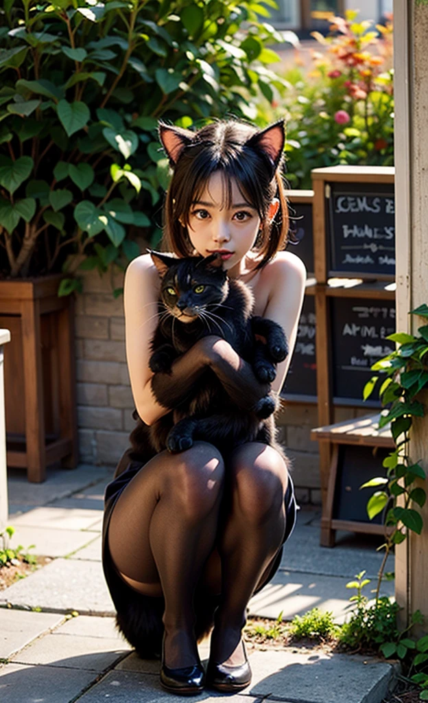 Girl playing with her wet , biting her lip