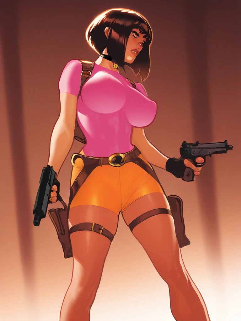 (masterpiece, top quality, best quality, official art, beautiful and aesthetic:1.2), (1girl:1.3), (gorgeous face), light freckles, fair skin, brown hair, extremely detailed, portrait, looking at viewer, solo, (full body:0.6), detailed background, close up, (airy modern theme:1.1), extremely busty but very slender motorcycle girl, ponytail, big lips, arched back, charlatan, smirk, mysterious, riding a street bike, riding a motorcycle, motorcycle, tank top, leather pants, ((motorcycle helmet)), bullet bike, motorcycle, cyberpunk city street, well-lit, thin and toned physique, ((((gigantic breasts, cleavage, skindentation)))), slim waist, slim hips, long legs, modern (city exterior:1.1) background, dark mysterious lighting, shadows, magical atmosphere, dutch angle,