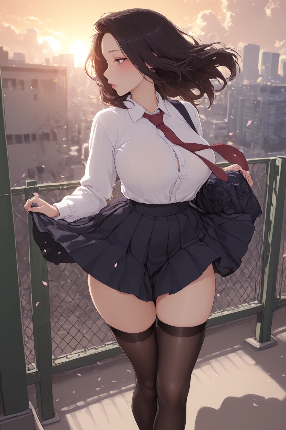 sexy girl, ((best quality)), ((masterpiece)), (detailed), (high-resolution:1.2), (masterpiece, top quality, best quality, official art), (colorful art:1,3), (bright colors:1,2), ((ultra-detailed)), (highly detailed CG illustration), from below:1,5, mini skirt, wind, (blow up:1,1), ((tries to push it down)), blush, heels, outside, nsfw, <lora:add_detail:2> <lora:povsitting:1> <lora:lit:0,8>