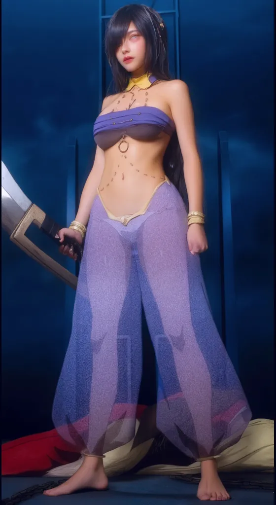 Generate an image of a sexy and serious Daenerys Targaryen with a spectacular body in a scenario that mixes future and medieval aesthetics, com um castelo high tech ao fundo, noite, arte hiperrealista em 4k, noite, lua cheia gigante e aurora boreal, a dragon in the background breathing fire, Daenerys with serious expression