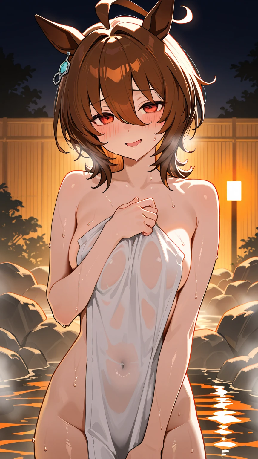 1girl, solo, nsfw,, (wearing nothing: 1.5), large breasts., empty eyes  yuuki mikan. brown hair, long hair,, brown eyes,, flooding, fire, heavy snowfall, frozen, file, crying, sea, cooking, whole body, Cherry tree、 blue sky, church,, classroom, garden, , nipple , wet, hospital、、12 years old、