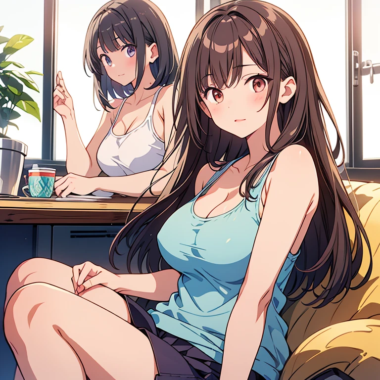 (highest quality:1.4)、High resolution、Detailed Background、(Detailed beautiful face:1.4)、Anatomically correct、(Depict the normal number of fingers:1.2)、(Detailed facial expressions)、Realistic、Beautiful fingers、Beautiful, smooth skin、Teenage beauty、(Two women)、(Huge breasts:1.3)、cute hair color、cute hairstyle、Relaxed atmosphere、Show off your attractive armpits、Beauty Salon、Cowboy Shot、

(Two beautiful girls enjoying a comfortable time receiving treatment in a private space:1.5)、

A relaxed look during the treatment、Showing a cute sleeping face、It&#39;s adorable to see her surrendering herself to the comfortable treatment.、

After the treatment, she looks satisfied with the radiance and moisture of her skin.、

Relax with a magazine or a cup of tea、
Taking a photo together after treatment with a friend、
Smiling while taking photos while experiencing the effects of the treatment、cute
