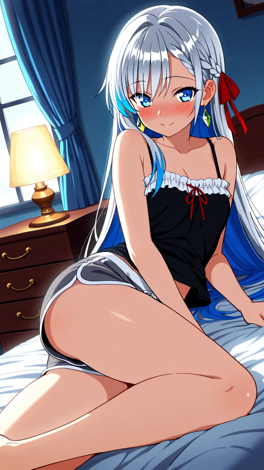 NSFW, 紺色のキャビンアテンダント服を着た女性がパンティに手を入れてmasturbationしている, masturbation, (hand in panties:1.3)、I opened my mouth,Exact number of hands, skirt, panties, underwear, (shiny blue satin レースpanties:1.3), (shiny blue satin レースブラ:1.3), panties that cover the butt、garter belt, Feels good, The look of holding back from going to the toilet, embarrassed expression, Thighhighs, skirt lift, think back, realistic