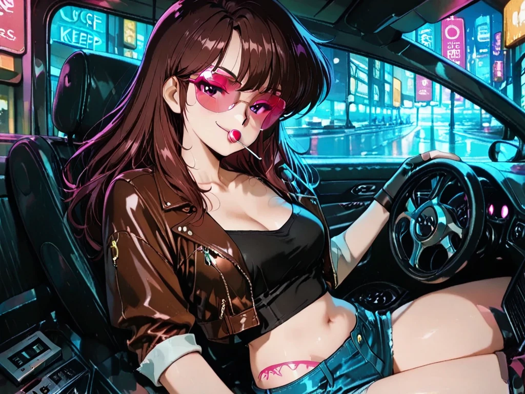 One Woman　Car sex　Big Butt　Feeling face　Inside the car at night　Girls who love sex　Happy face　sunglasses　Blushing and embarrassed　Outdoor Exposure　sports car