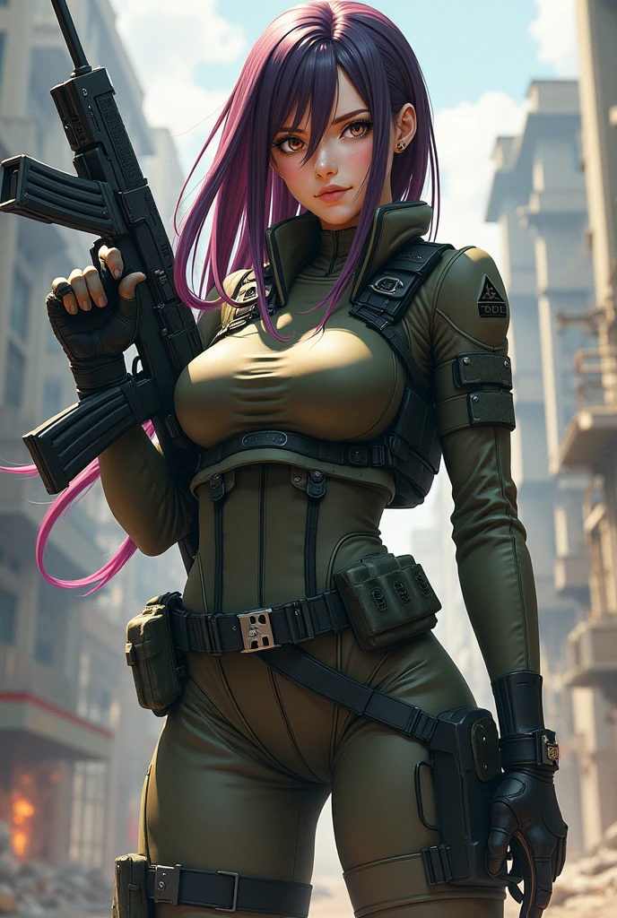 Dark Department，A teenage girl，Eschatological，Armed with a sci-fi style sword，Kill from the zombie horde，Single horsetail，