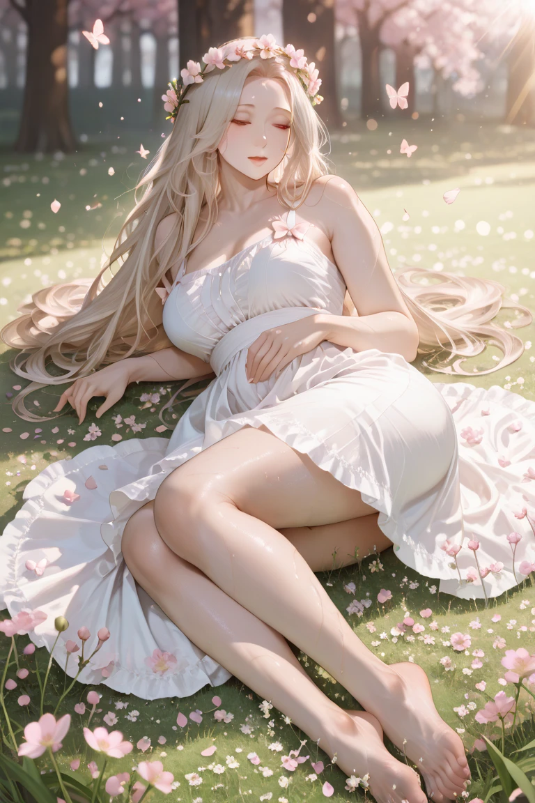 moky effusion of Ophelia from Hamlet and big beautiful blossoming wildflowers