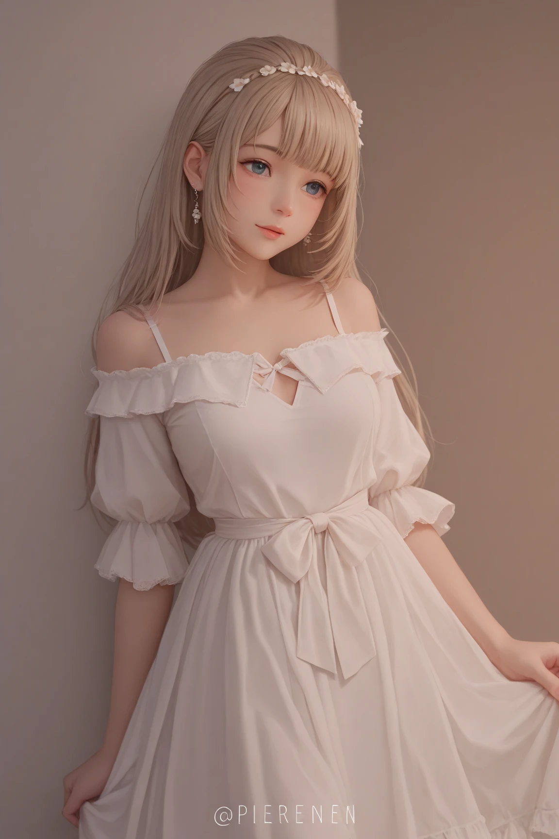 Masterpiece, illustration, cartoon, 1 girl, intricate details, best texture, realistic, 8k, soft light, perfect shadow, full body, realistic, 1 girl, 8 years old, scary face, blonde, sexy hot nude white theme, necklace and watch, transparent dress, smile, baby face, (white background