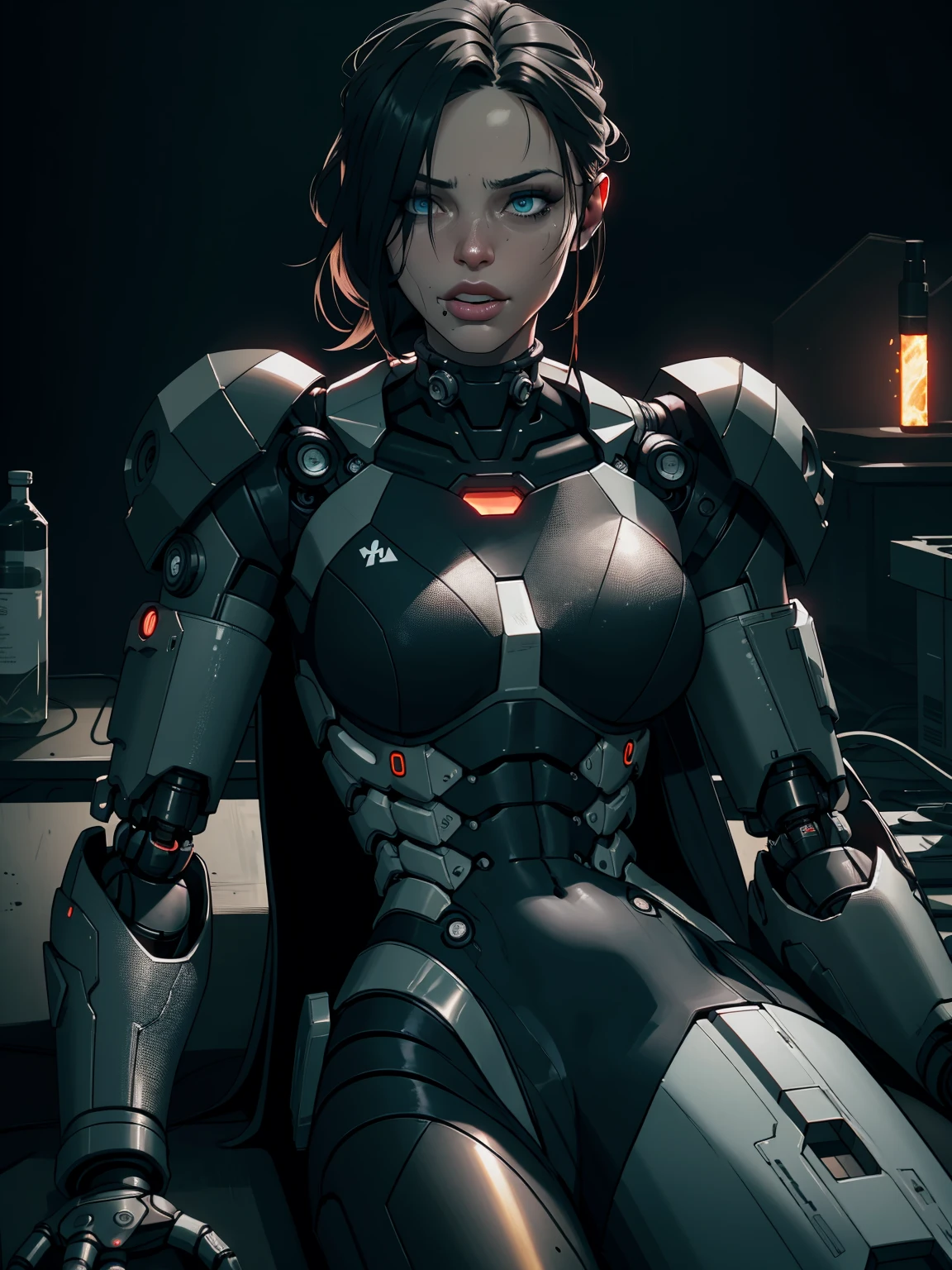 score_9, score_8_up, score_7_up, score_6_up, 1girl, top view, dark red shiny robot, laying in bed, sexy pose, (cyborg:1.1) streamlined body, cinematic, epic photoshot, bokeh, dreamstyle, surreal <lora:prbt1:1.0>