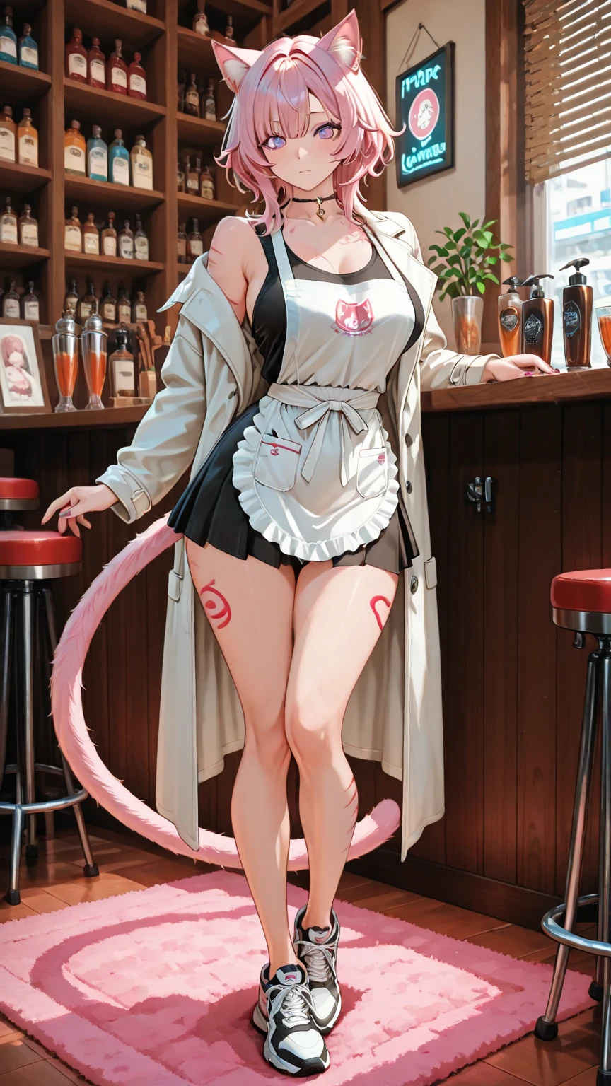 Milk flows from the breast，（((((Wear restraints)))))，little breast，long whitr hair，（tmasterpiece）），（best qualityer），sweat leggs，White fluid on the body， humidity，nakeness ，Red eyes，the shy，Touching private parts，white stockings，Magical girl Madoka，Shikame Circle，A pink-haired，dual horsetail，pupils，chiquita