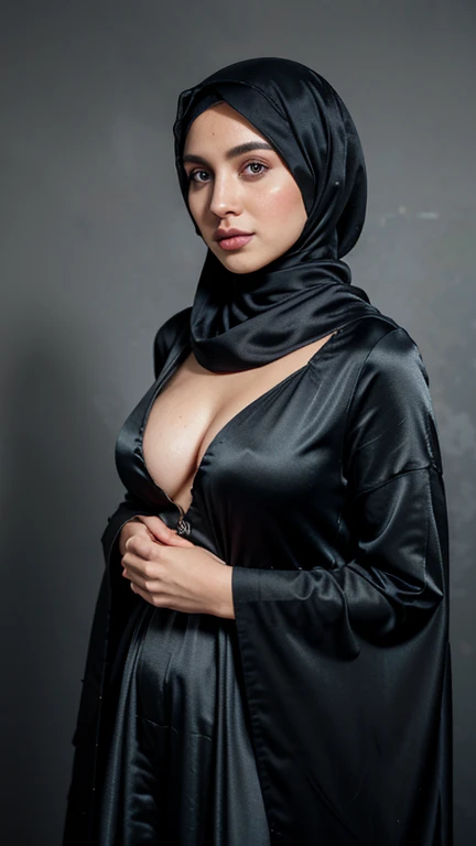 Kidnaped girl, young beautiful sweet Bogor city muslimah girl, 20 years old, mixed  descent from sundanese and Javanese, slim body,  messy medium long hair with a bangs, georgeus face, hanging down sleeping exhausted lean on wall  spreading legs when very wide   in underground room, head limp to the side, realistic, her eyes half  closed,  best detail high resolution, forced pulled down panty on thighs, forced down  bra, wearing folded up long sleeve messy all unbuttoned muslimah long dress, wearing modeste  belt, wearing messy long  hijab, pulled down underwear, almost naked, semi nude, no panty, very detail, very realistic, natural, her hairy vagina which as drilled by dildo vibrator exposed visible, she is being tied for view days, her body  is shaking and exposed, her lips is wavy holding painful in her anus after being drilled view house before, very sleepy and snoring in  deep sleep, high resolution, creamy liquid flowing out from her mouth and her vagina, wearing glasses, wearing black stocking,