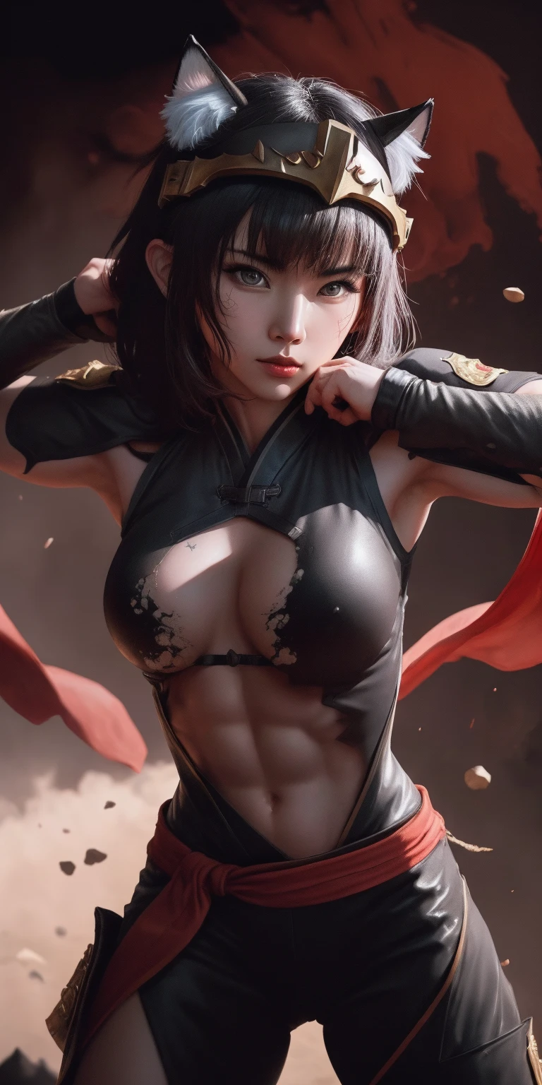 Imagem de Mikasa Ackeman , obra-prima, melhor qualidade, lindo, Awesome, epics, 1girl, ninja-mask, corpo para cima, Kong-fu, cabelo preto, olhos pretos, Chinese hairstyle, transparente, cinematic lighthing, Highlight lighting, Dramatic_Sombra, raio_Rastreamento, complex clothes and patterns, luta, segurando faca, franja de cabelo, cachecol,, peitos grandes, corpo definido, guerreira, sensual, zoom em seus olhos, Mikasa is in her bed at night, (1Girl in)、(realisitic)、( fotorrealista:1.5)、Batomornsardas、cabelos pretos, 8k UHD、(filmgrain) extremamente delicado e bonito、8k, alta qualidade、alta resolução, ju、ighly detalhado、belos olhos detalhados、 olhos e rosto extremamente detalhados、obra prima、(lighting like a movie)、(pele de alto detalhe:1.2)、8k UHD、Digital SLR、a strong illumination of fire、alta qualidade、filmgrain、obra prima, qualidade superior, alta qualidade, alta resolução, ((muito nitido)), Photo taken with long-range professional camera, alta qualidade, preservar face, sensual