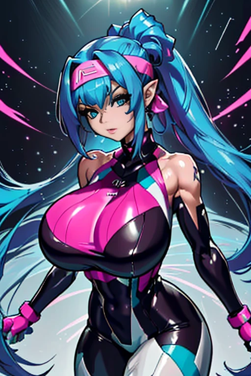 best quality, masterpiece, beautiful face and eyes, beautiful woman, glamorous body, indigo hair, aqua eye, one woman, delicate depiction, glossy latex pink full bodysuit, clothes are transparent, provocative pose, back view, sticking out ass, charming ass, pink colors full bodysuit, alluring smile, bobcut,(Cameltoe),(covered erectile nipples),(show off Cameltoe)