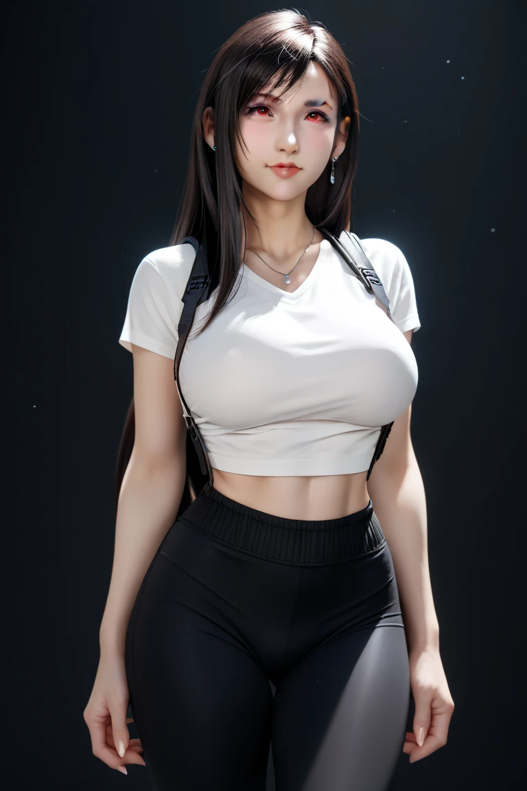Tight UnderBoob T Shirt, tight leggings, highly detailed, deep focused image, realistic full-lenght photo
