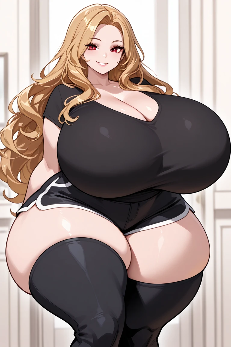One Girl,Precise five fingers,{Knee-high socks}、(((Wide Hips)))、 (((Plump thighs)))、((Big Ass))、(Big Breasts) Embarrassed look,whole body、Sexy pose
