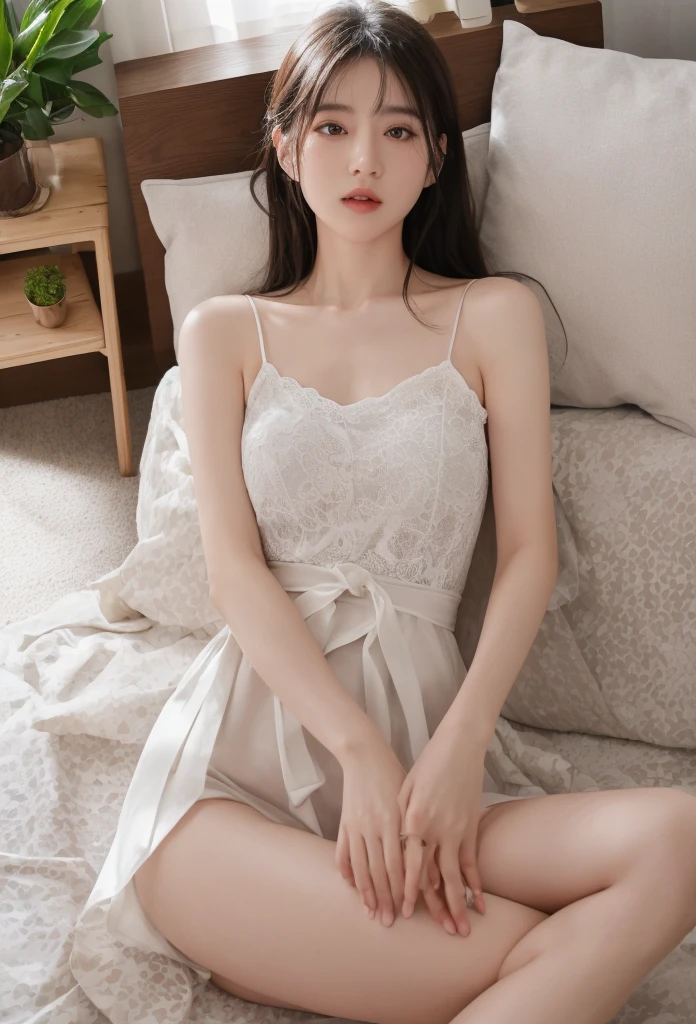 absurdres, RAW photo, extremely delicate and beautiful, masterpiece, Best Quality, ultra high resolution, 32k, hyperrealistic, ultra-detailed, in her 20s, delicate facial features, tearful mole, earring, medium breasts, ((((full body shot)))), shorter middle hair, black hair, collared shirt dress,