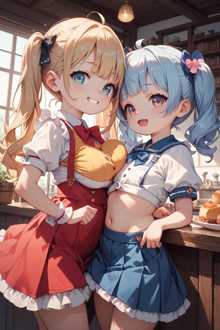 (dynamic angle:1.3, front view:1.1, breast focus:1.3, from above:1.1), (dynamic posing:1.2, sexy posing:1.2), (seductive smiling:1.3), ((looking at cake,Taking a cake out of the golden oven, worried about the outcome:1.2)),highest quality、(real、photorealistic:1.4),(ultra high resolution, 8K RAW photo, clear focus), best qualtiy, natural lighting, field depth, (Bright pupils, detailed beautiful eyes, high detailed face), Red lip, (tight focus:1.2), a girl 22yo old, Wearing a pastry chef uniform:1.3 , Thicc, thin breast, long hair, blue eyes,garter stocking, cleavage:1.2, midriff, black shorts, black thighhighs, thigh strap, pretty girl, (highly detailed beautiful face and eyes,firm breasts),real skin,((black,hair,long pony tail hair)),thin pubic hair,cute,lovely, detailed eyes,(double breasted:1.0,under bust:1.0),(with sparkling eyes and a contagious smile),open mouth, Looking at Viewer,A scene of cooking in the kitchen,looking at the golden oven