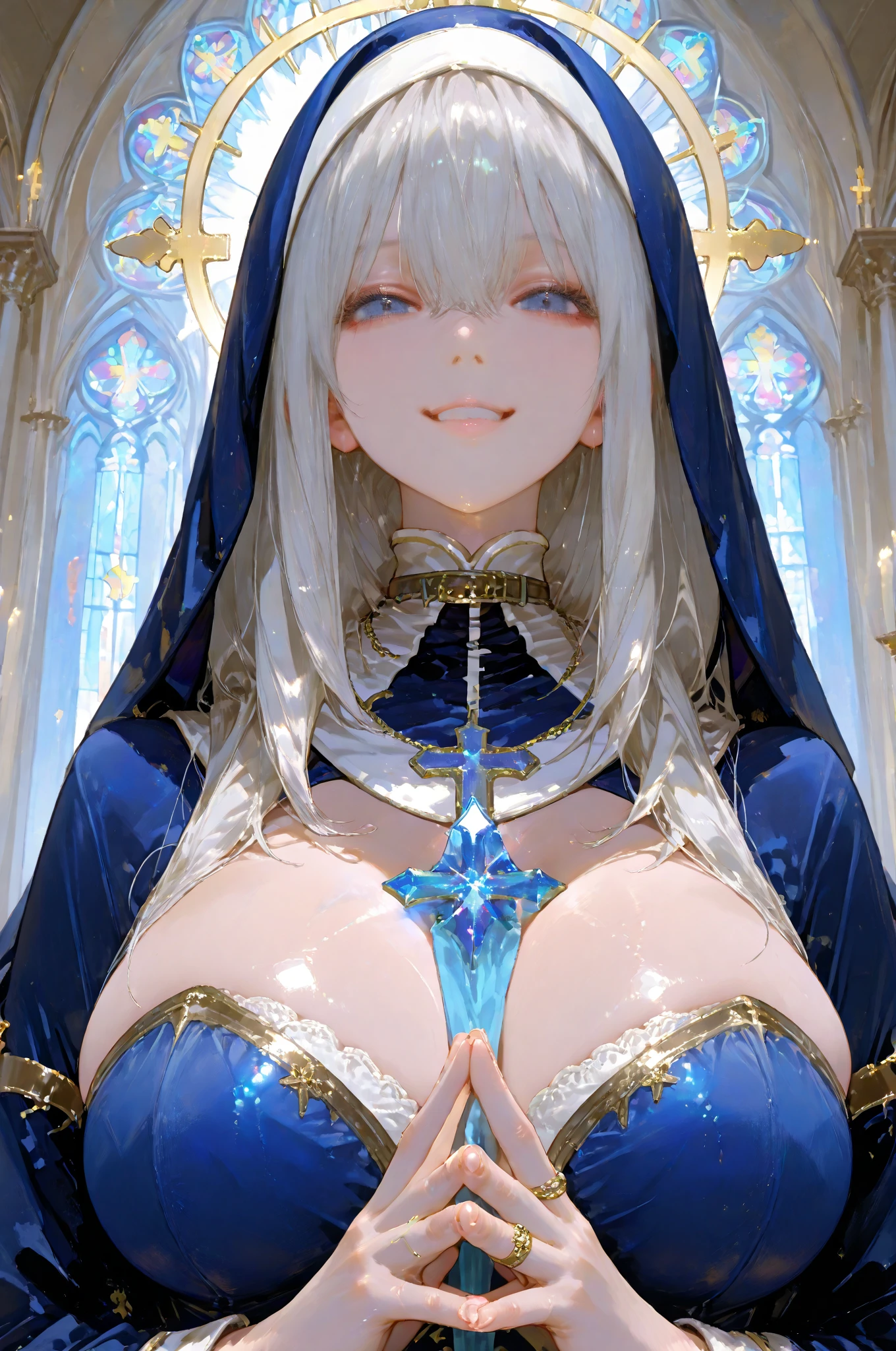 1 woman、Radiant hair、fluffy and soft hair、Sparkling eyes、爆乳、Too large breasts、Seductive breasts、Sheer underwear、Tiara of the Goddess、goddess god々Feeling、lace cape、a choker、Castle Room、Long Lace Bale、Ruffles and ribbons、A smile、The upper part of the body、 A glowing wand made of crystal.、wingspan、A benevolent look、Eternal brilliance、Too large breasts、爆乳、puffy chest、Cinderella's Castle、Navel Ejection、I can see my nipples
