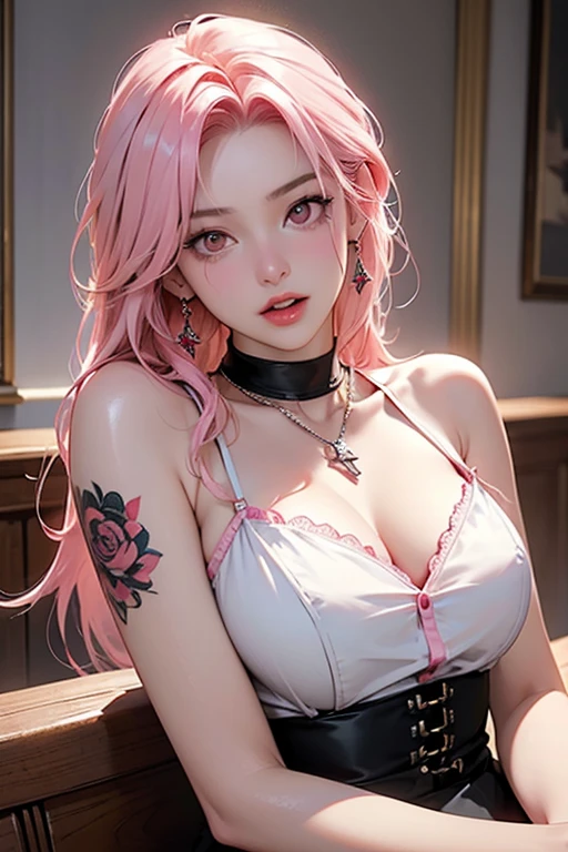 Best quality,Amazing,Masterpiece,Delicate,超高分辨率,Ultra detailed,intricately details,Beautiful detailed,8K resolution,(Extremely detailed Cg Unity 8K wallpaper),Sharp focus,((No text)),breast conscious,gigantic cleavage breasts,Areola Slip,Covered,Bursting breasts,Lively breasts,framed breasts,Micro bikinis with high transparency and transparency,Tongue stock,Makeup,cheerfulness,Reflectors,ahegao,Pink eyes,Heart earrings,1girll,Solo,Female pervert,view the viewer,hair flower,Long hair,multicolored hair,Shiny hair,Barefoot,Bottomless,Thick thighs,Bare legs,