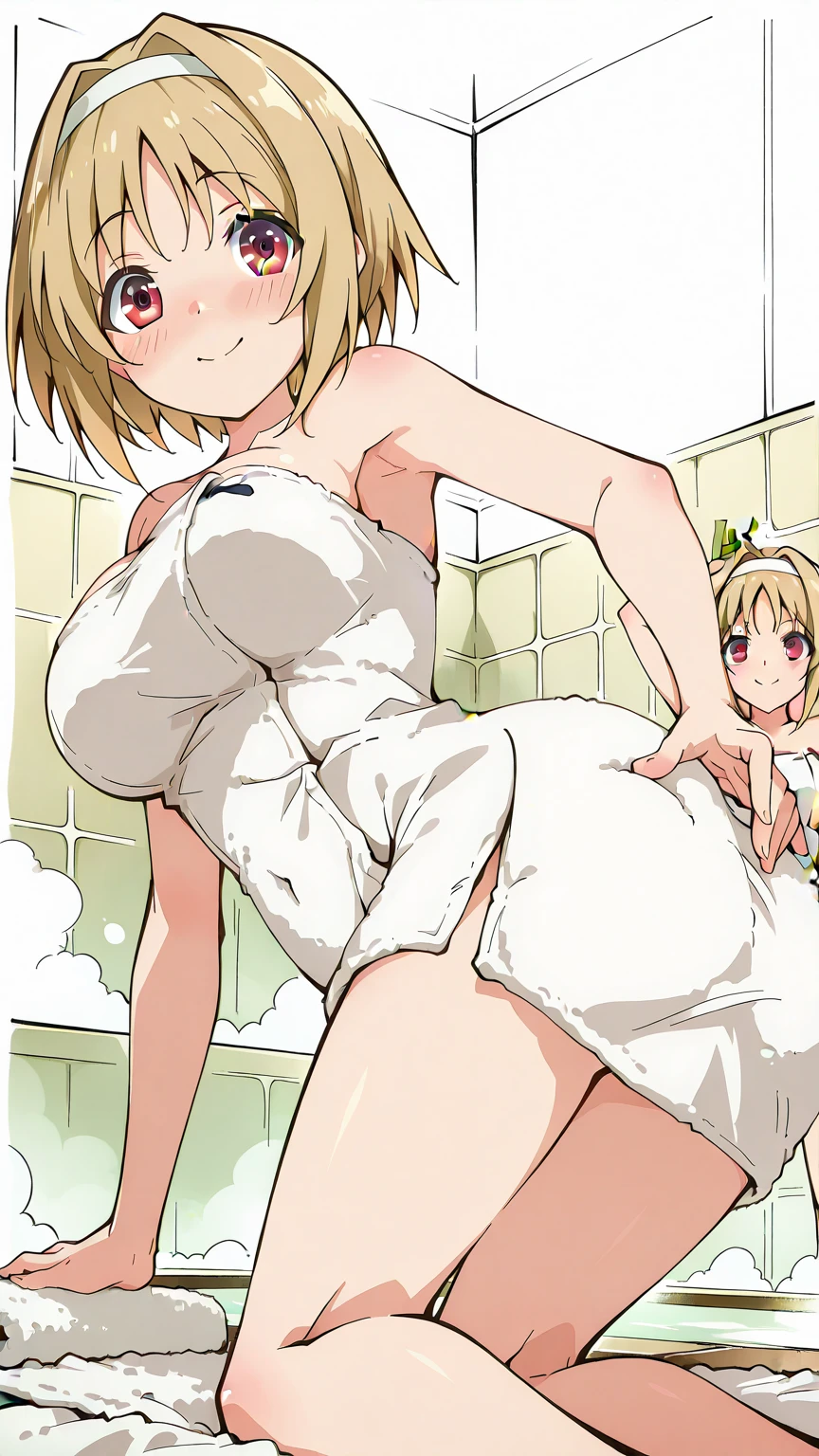 Highest quality、One Girl、Huge breasts:1.7、Long chest:1.5、sagging breast:1.5,Light brown hair、Completely naked、Bathroom、Heart symbol、Haa、Chest to chest、mother、Married women、Mature Woman:1.3、On all fours、((Shooting from behind、from back、back view))、Emerald green eyes、In the heat、faceless male、Shota、shota、Are standing、Shotaちんぽ、Small dick、Semen-stained dick、Semen dripping from pussy、