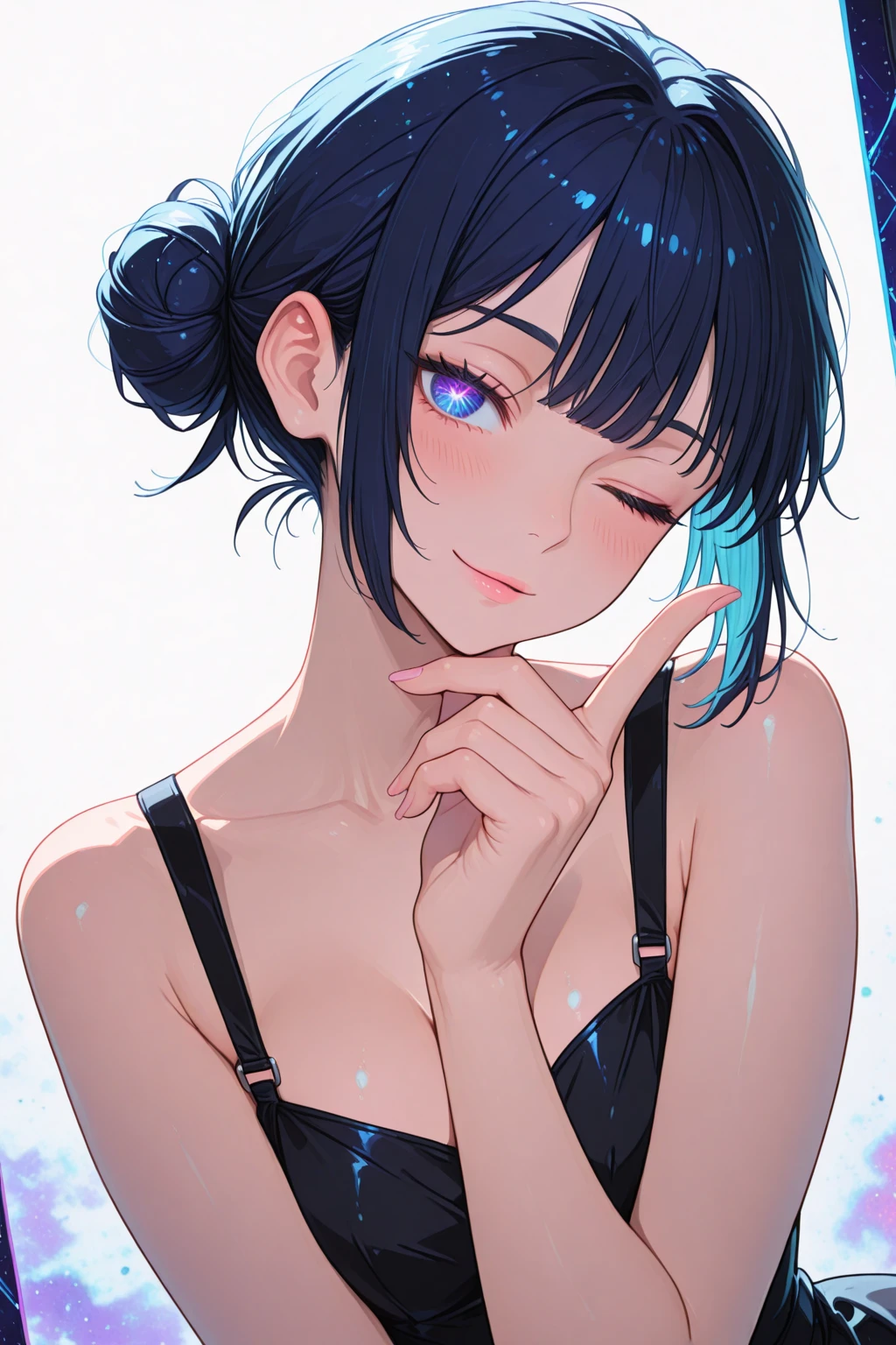 Table, 超High resolution, ultra detailed, Beautiful European girl, Dark-haired, Short bob haircut, Amazing blue eyes, white-skinned, Red lips, red blush, tender look, enchantress, amazing face, The Amazing Mavis Dracula, realistic, black dress, striped socks , Beautiful, perfect body, striped thigh, Bulma, (at your feet:1.2), (sperm on the body:1.5), fellatio, deep Throat, Blow job, suck penis, oral, oral sex