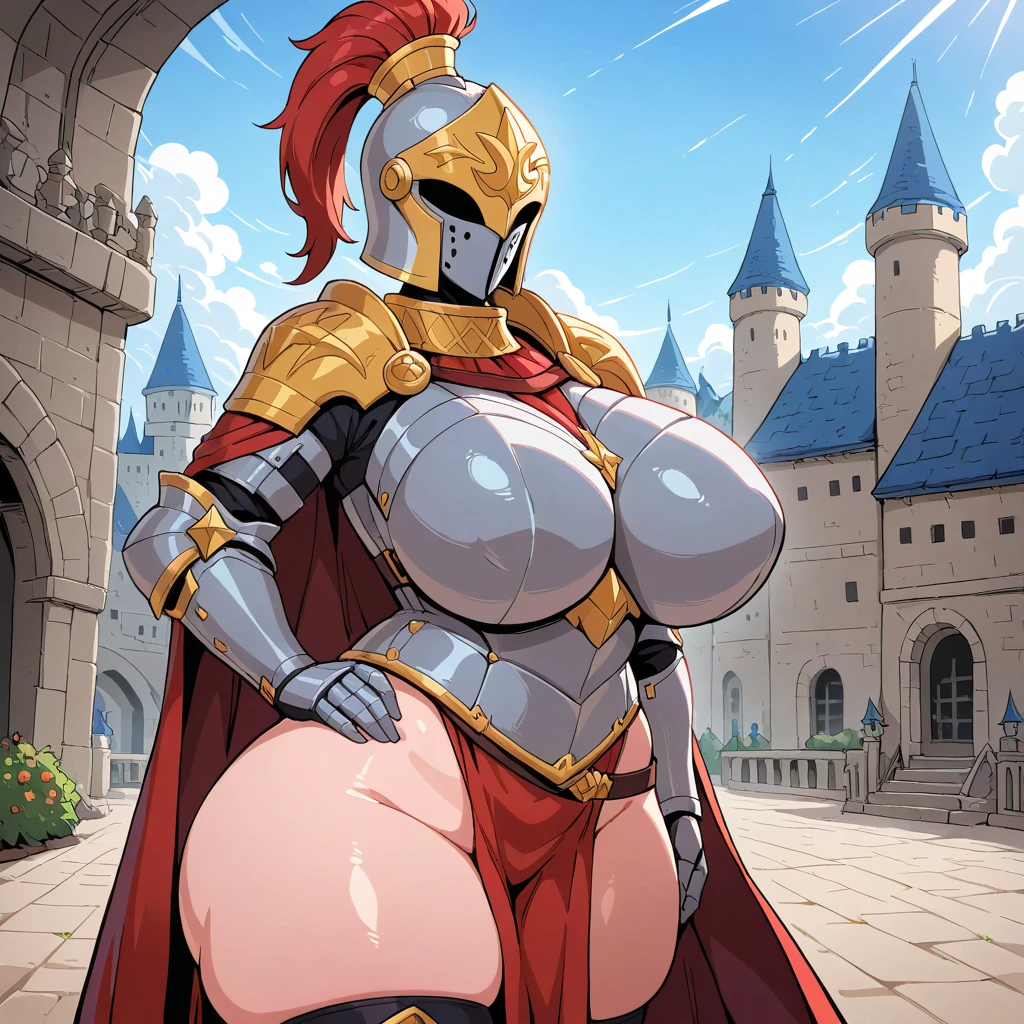(gigantic breasts:1.4) hyper breasts , mother , hourglass figure, thick thighs, voluptuous , (huge thic:1.9) (large curvy:1.9)detalied eyes], score_9, score_8_up, score_7_up, score_6_up, score_5_up, score_4_up,huge breasts, 
shrug \(clothing\), , thick thighs, thighhighs,], ,    ,blue eyes,  detalied pupiles,  huge ass, (fat ass:1.9)bimbo  bid lips , large curvy,  huge breasts,  2d,asura style {{score_9, score_8_up, score_7_up, source_Cartoon, rating_explicit, very aesthetic,}} BREAK lovely mom, , covered nipples)}, perfect face, perfect hands}} BREAK {{}} huge breasts, huge ass, big ass, massive ,ass focus demon girl huge butt  (hyper curvy:1.5) (huge thic:1.5) (large curvy:1.5) score_9, score_8_up, score_7_up, ruins, phantasy dungeon, detailed Background, realistic, BREAK Fallen Knight Zeldalia Cross, very tall woman, (Muscular:1.3), Voluptuous, hourglass figure, very Pale Skin, green eyes, Long straight Black Hair, beautiful face, long eyelashes, high nose, freckles, high cheeks, thick lips, Grim Expression, giant breasts, ample cleavage, enormous sagging breasts, gigantic bursting breasts, wide hips, enormous fat ass, skindentation:1.4, Fantasy armor, open helmet, breastplate, cuirass, pauldrons, tassets, vambrace, chainmail, plume, belt, pants, gauntlet, cross, boots, shoulder armor, pelvic curtain, cape, hip vent, thigh cutout,  black and red with gold trim