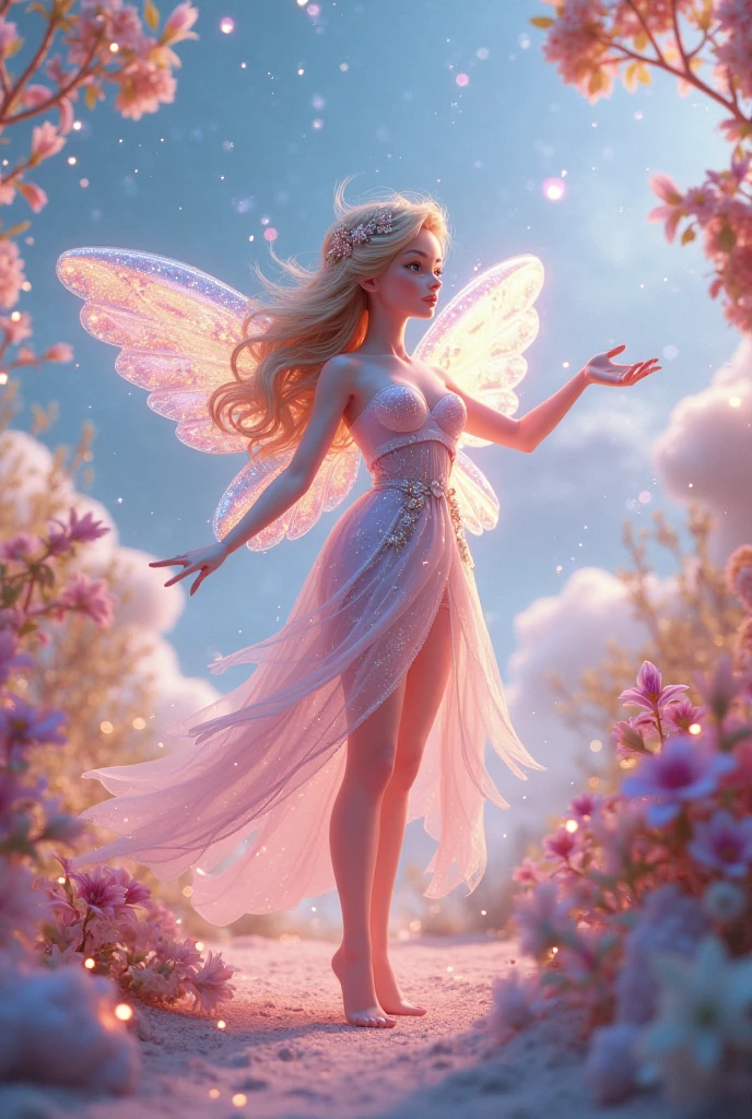 (best quality,4k,8k,highres,masterpiece:1.2),ultra-detailed,(realistic,photorealistic,photo-realistic:1.37),goddess, she is floating, she hovers over ground, sheer delicate silks, light source, gentle divine radiance, field of flowers, ethereal, graceful, flowing dress, glowing, divine energy, vibrant colors, surreal, magical, peaceful ambiance, soft petals, enchanting, dreamlike, ethereal beauty, tranquil, shimmering, surreal lighting, fantasy, beauty, magic, surrealistic, graceful movements, captivating, otherworldly, radiant, tranquility, mesmerizing, ethereal atmosphere, delicate features, enchantment, harmonious, serenity, ethereal surroundings, surreal landscape, ethereal glow, delicate flowers, mystical, heavenly, graceful posture, uplifting, otherworldly realm, tranquility, surreal atmosphere, soft and vibrant hues, glowing aura, blissful