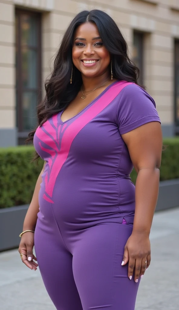 south Indian beautiful woman sexy curvy plus size model wearing different random color skin tight Bollywood Blush Banarasi Dress, eye contact camera view, different style standing position, curvy plus size big hour glass bulky huge figure, big m-cup bulky huge breasts, different style hairstyle, bright eyes, thin eyebrows, fair skin, blushing cheeks, prefect head to thigh close up view, Eden Seraphim Gardens background and location, Dreamcatcher Delight Embroidery, ultra realistic skin texture, head to thigh close up view, smile face, shadow lighting effect, hijab