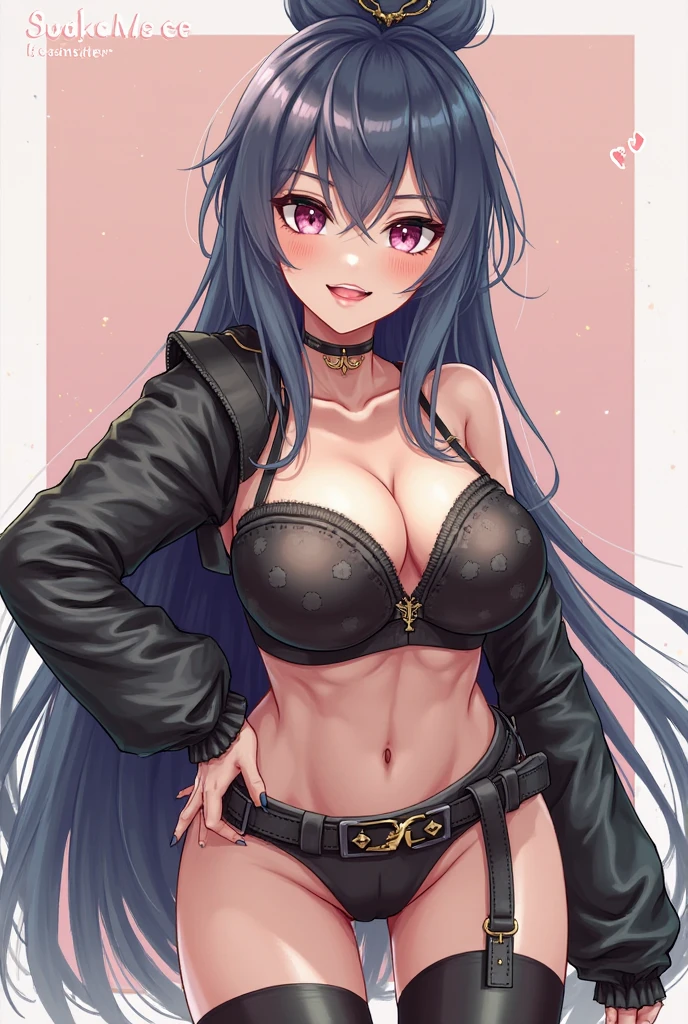 High resolution, woman , good lighting, despicable, , (No nudity), (((loose jean shorts))), ((tight leather top)), (((leather thigh high boots))), (garter belt), abdomen only, (wet shorts), , cute face, I'Iは恥ずかしくて赤面します, humiliating, ((spread your legs)), ((wet state))large amount of