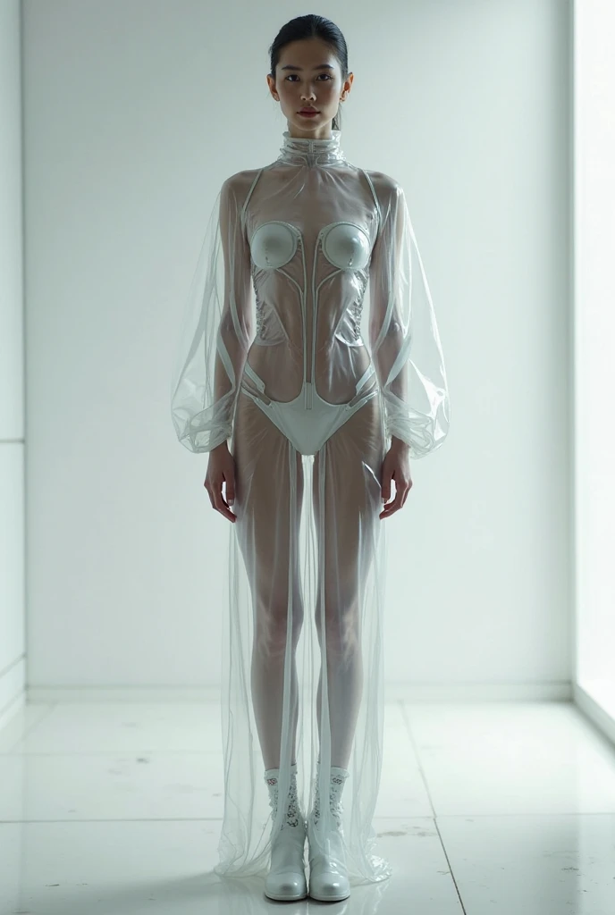 Analog style,whole body,Big Muscle,Big bulge, Transparent raincoat, (((very short hair))), Professional lighting, Professional photography, (actual:1.5),photoactual, Octane Rendering,(hyperactual:1.2),