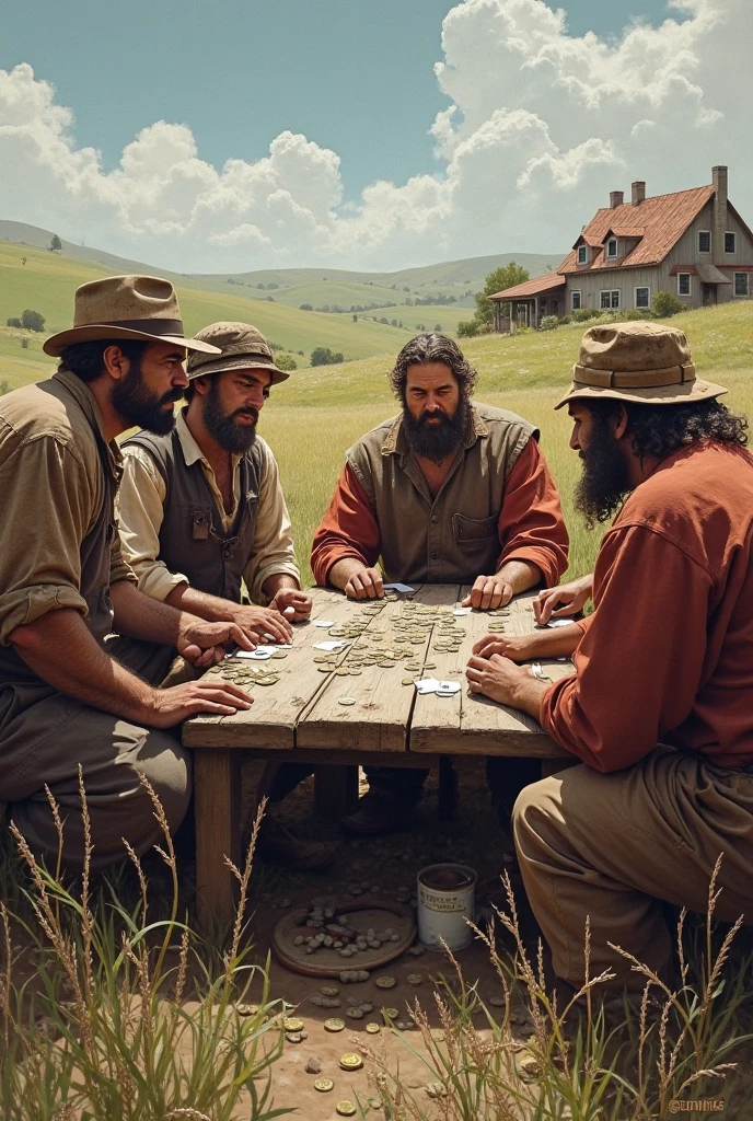 cavemen discovering money