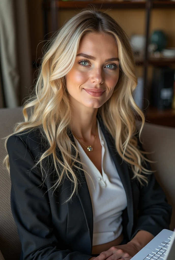 Blonde woman with long hair sitting in a chair with her arms crossed, Viktoria Gavrilenko, Alexandra Waliszewska, Alina Ivanchenko, Yelena Belova, Olga Zakharova, julia gorokhova, Lya Pilnev, Olga Buzova, Anastasia Ovchinnikova, Olya Bossak, Angelina Stroganova