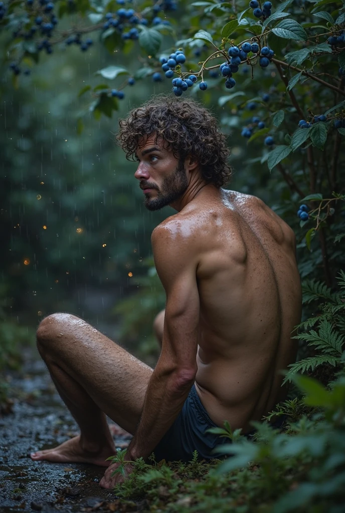 An award winning photography portrait of a halloween naked male, magic light, lord of rings, masculine, ghosts in the background, consumed fabric in the windfull body in motion, defined body, full body, stunning realistic, mist, raw photograph, defined body,maximalism, octane render, unreal, 8k, depth of field, bokeh, black ink, 8k, hyperreal, 50mm, kodak portra 400, photograph by Martin Schoeller, Natural Light, natural skin, real skin texture