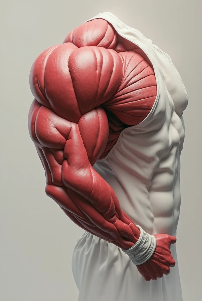 A bodybuilding, wearing a tight t-shirt with gongbi paintings, hues of gold and white and red, Mucha style, (Cinematic lighting, subtle light, intricate details, very detailed, superb, full of color), complex details, hyper maximalist, beautiful light and shadow, detail decoration, detail lines. masterpiece, top quality, HDR, UHD, excellent machine. Looking at the camera, fair skin, handsome face