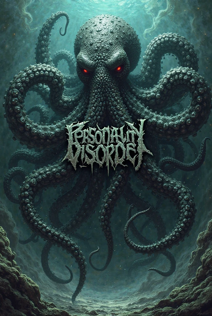 a painting of a man in a white shirt is looking at a demonic creature, scornful, schizophrenia, gehenna, detailed cover artwork, sorrowful, death metal album cover, disturbing biohorror saliva, schizophrenic, dark schizophrenia portrait, schizophrenic hallucination, packshot, cover art, metal album cover art, azathoth, dreadful